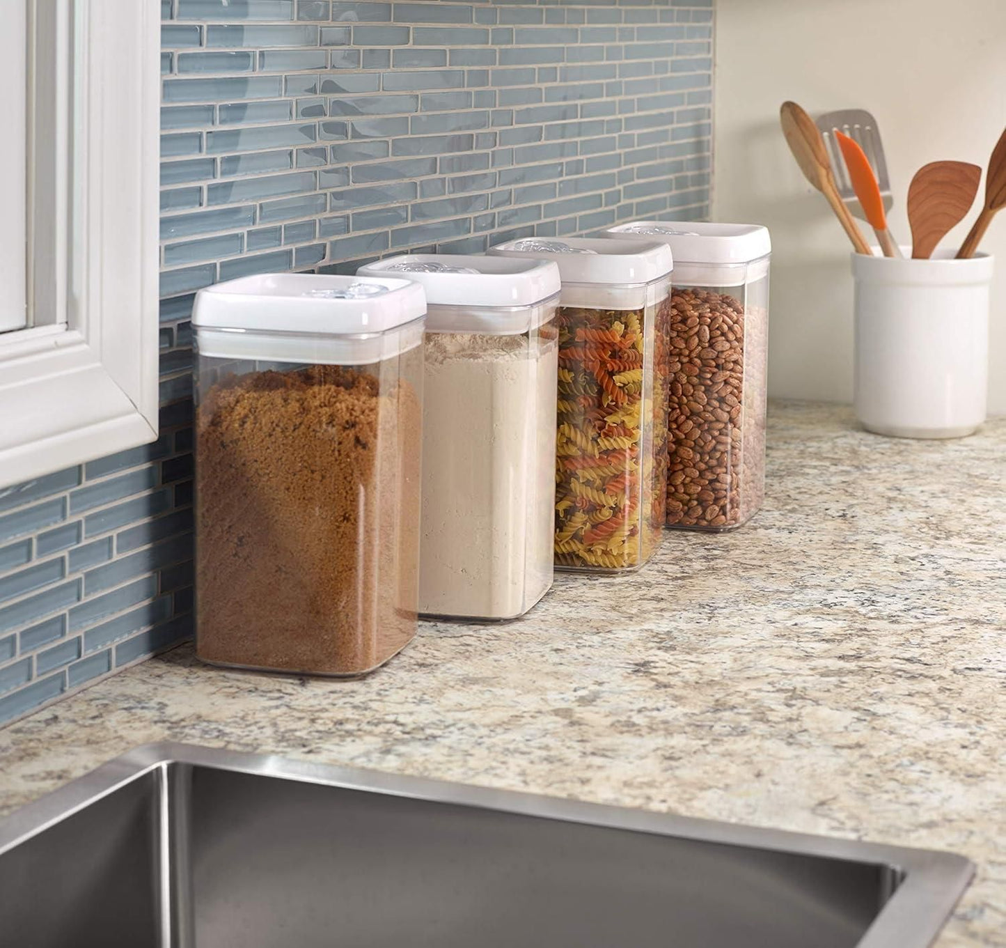 Storage Container with Lid 1200ml Pack of 2