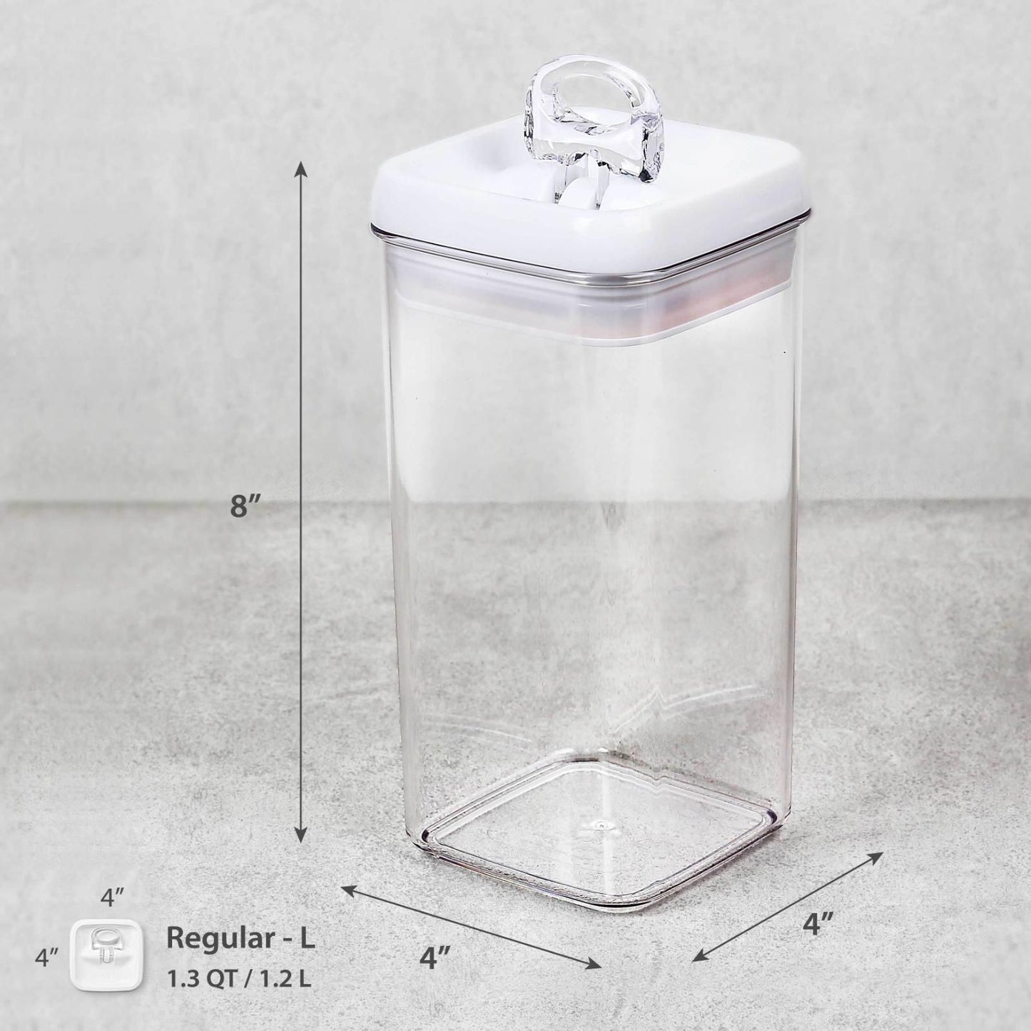 Storage Container with Lid 1200ml Pack of 2